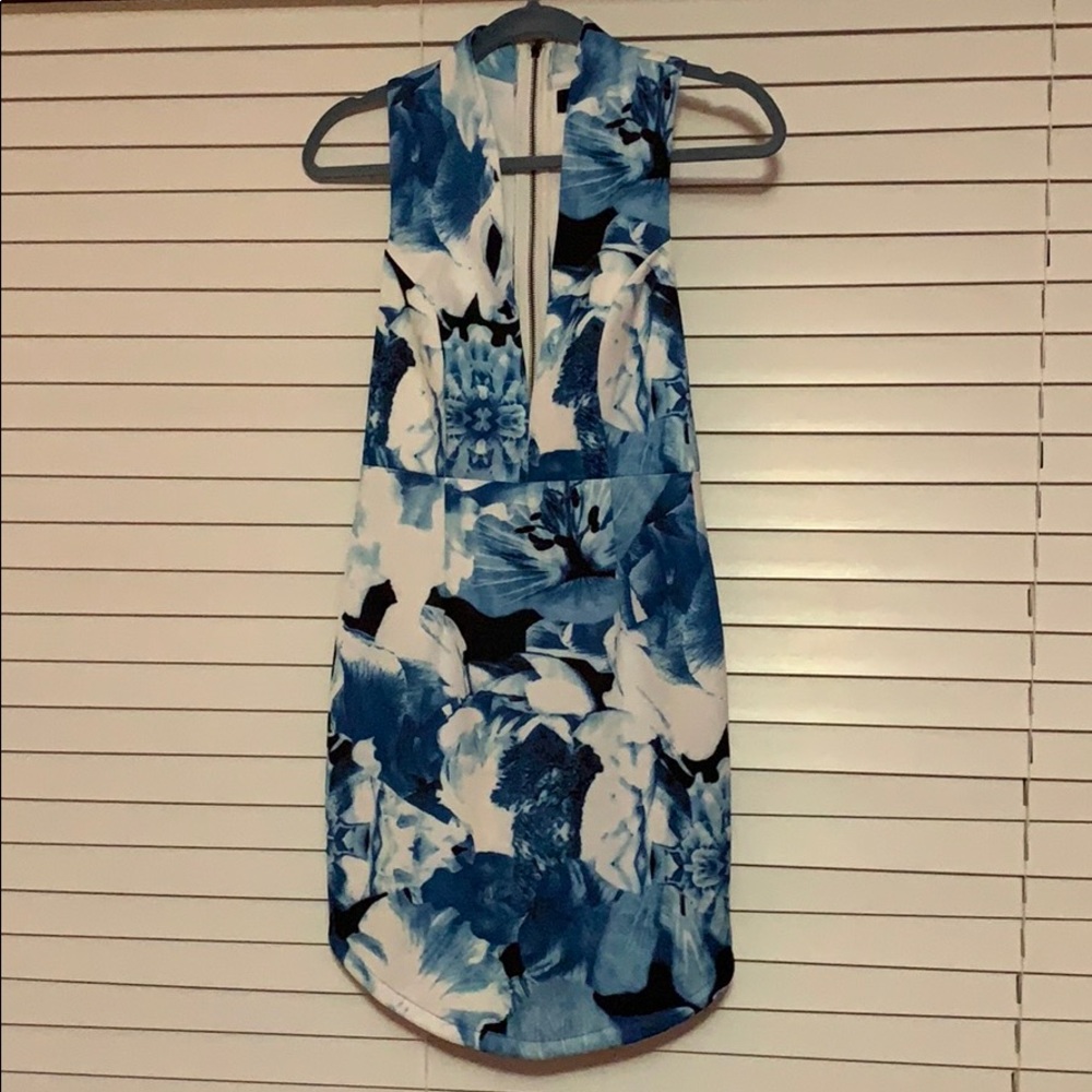 Deep V Neck body con floral dress